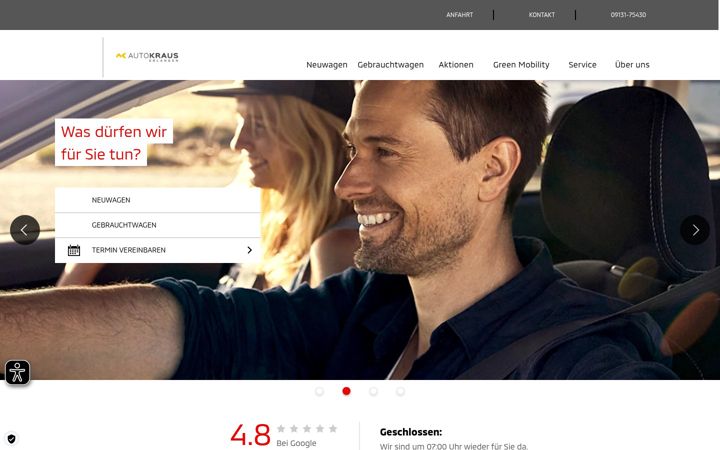 Screenshot of autokraus-mitsubishi.de