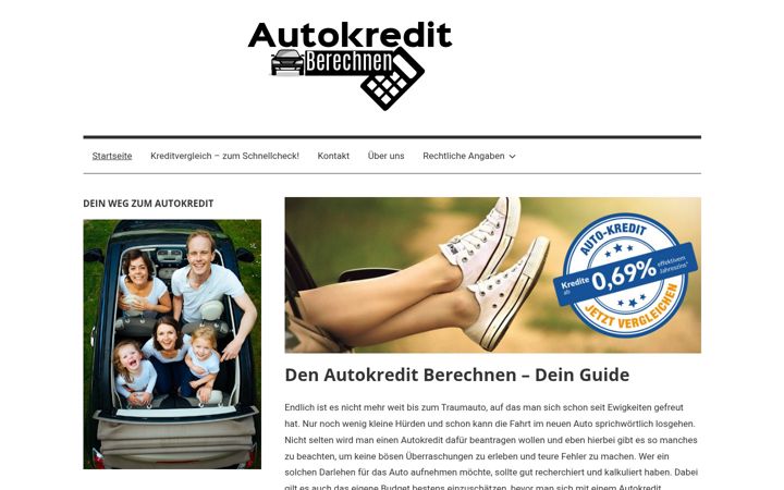 Screenshot of autokreditberechnen.de