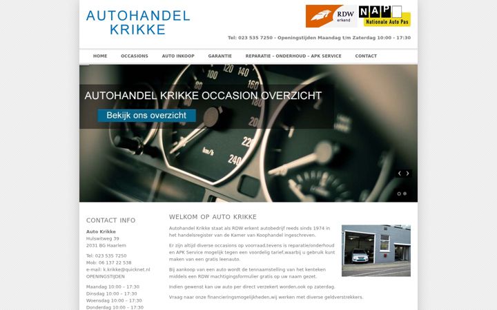 Screenshot of autokrikke.nl
