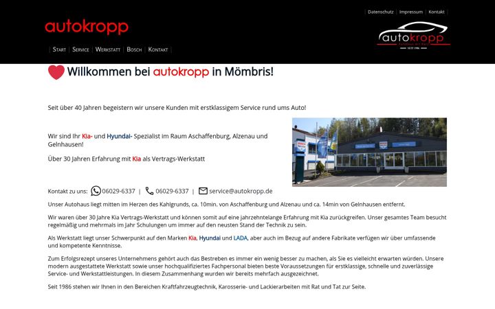 Screenshot van autokropp.de