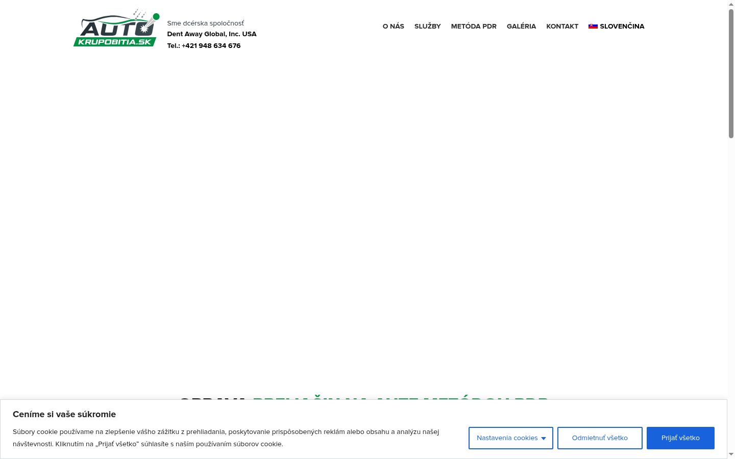 Snímek obrazovky baneru souhlasu zobrazeného před jakoukoli interakcí