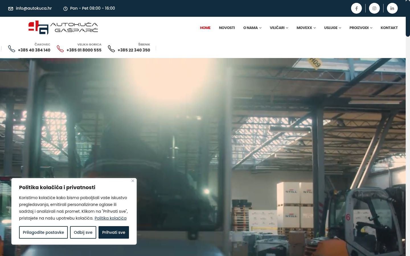 Screenshot del banner di consenso mostrato prima di qualsiasi interazione