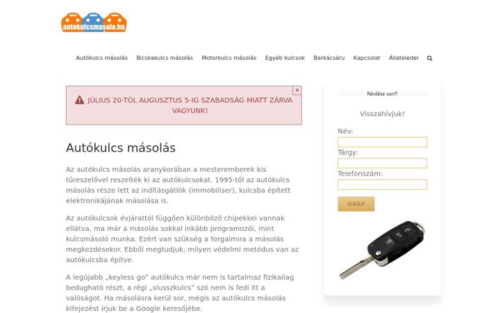 Screenshot of autokulcsmasolo.hu