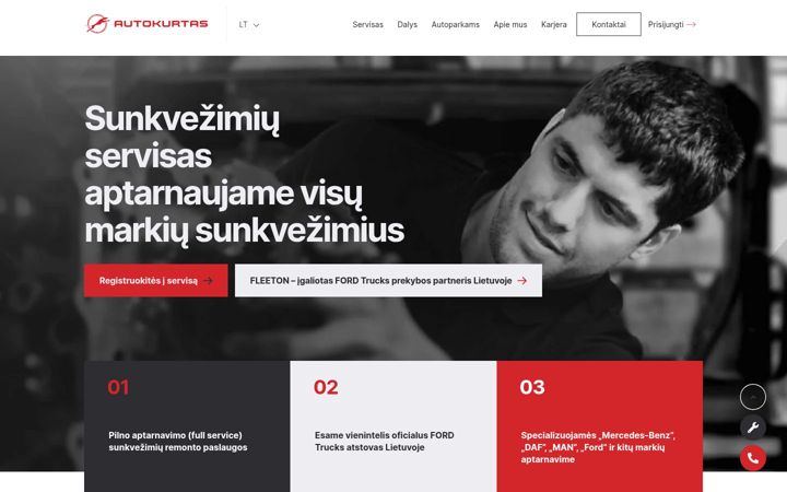 Ekraanipilt saidist autokurtas.lt