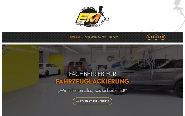 Screenshot of autolackierei-em.de