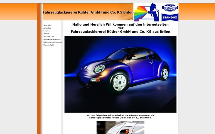 Screenshot of autolackierer-ruether.de