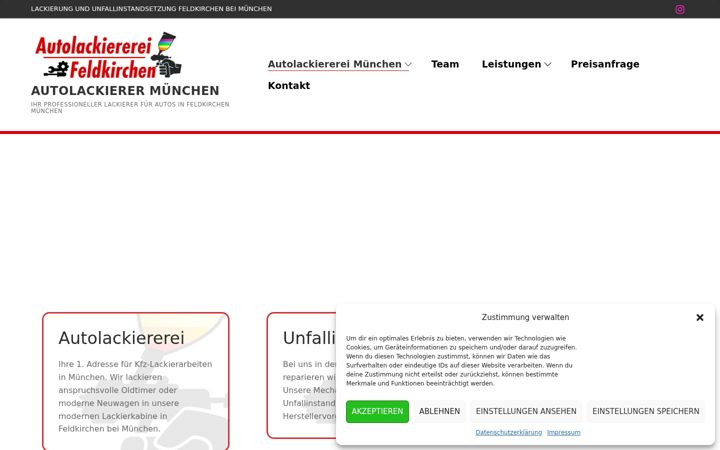 Screenshot of autolackiererei-feldkirchen.de