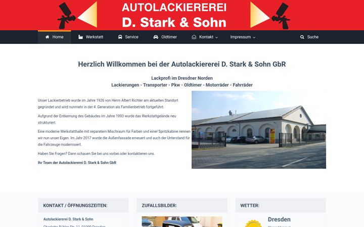 Екранна снимка на autolackiererei-stark.de