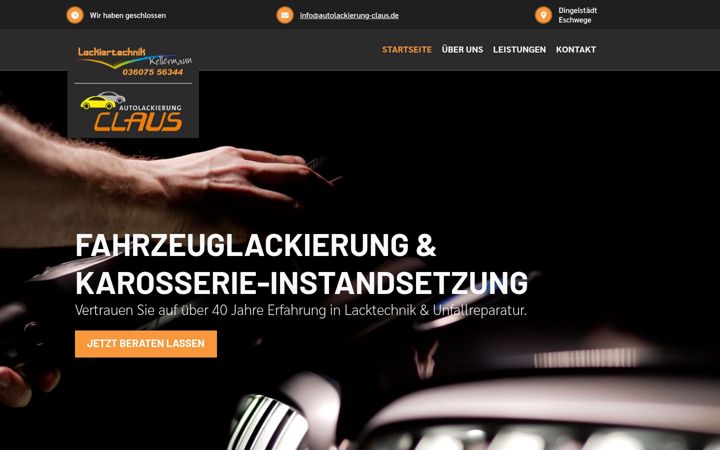 Screenshot of autolackierung-claus.de