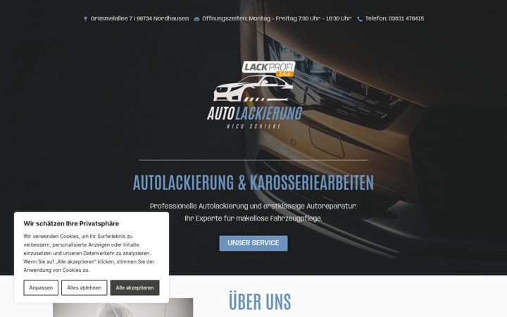 Екранна снимка на autolackierung-schieke.de