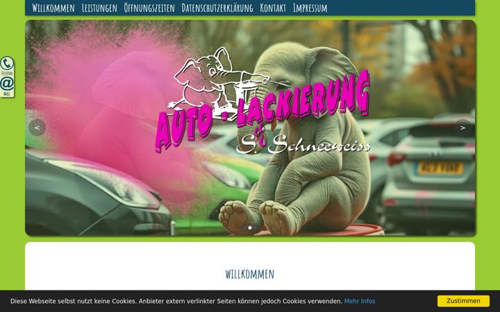 Screenshot of autolackierung-schneeweiss.de