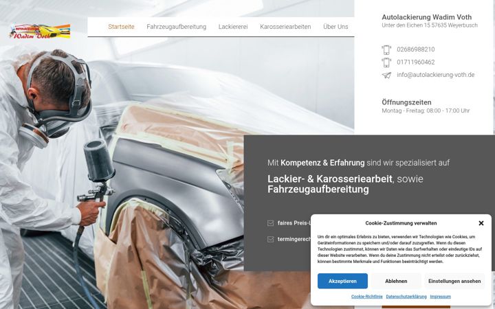 Екранна снимка на autolackierung-voth.de