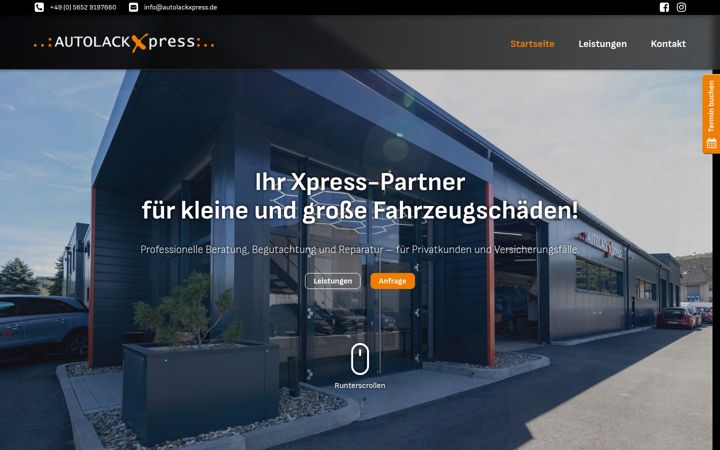 Screenshot of autolackxpress.de