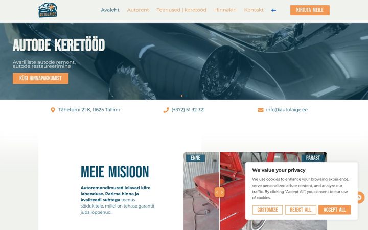 Screenshot of autolaige.ee