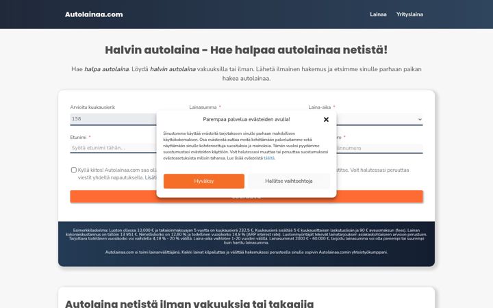 Screenshot of autolainaa.com