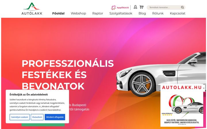 Screenshot of autolakk.hu