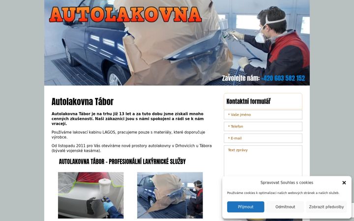Screenshot of autolakovna-tabor.cz