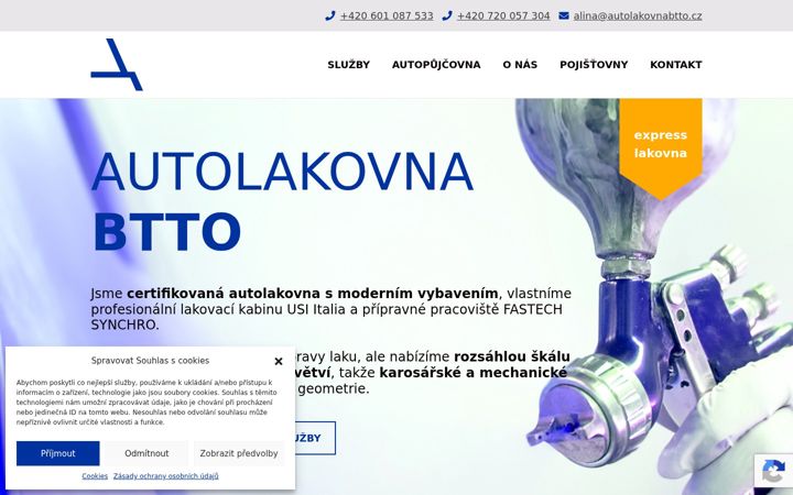 Screenshot of autolakovnabtto.cz