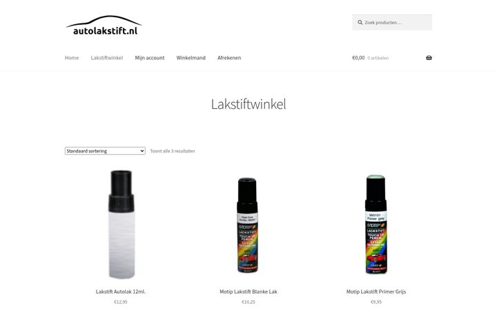 Screenshot of autolakstift.nl