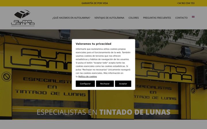 Screenshot of autolamina.com