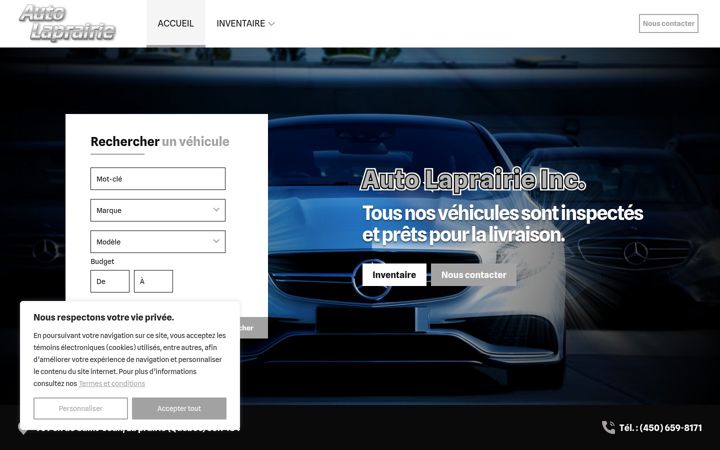 Screenshot of autolaprairie.com