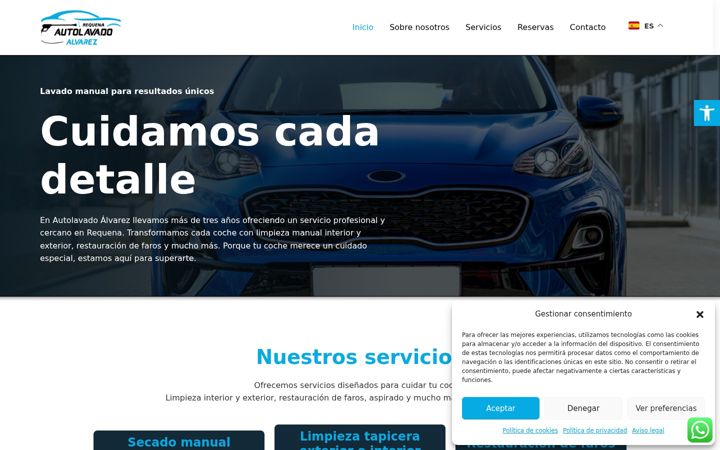 Screenshot of autolavadoalvarez.com
