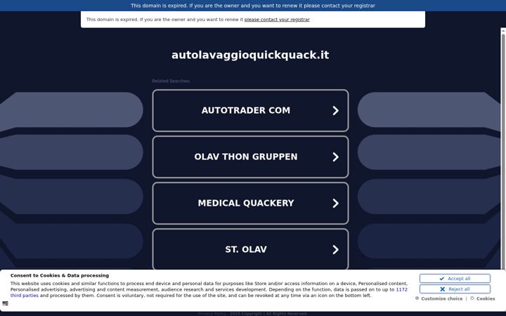 Screenshot of autolavaggioquickquack.it