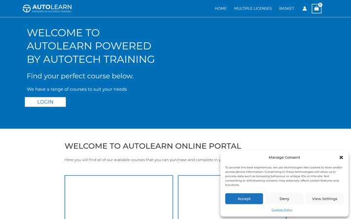 Screenshot of autolearn.co.uk