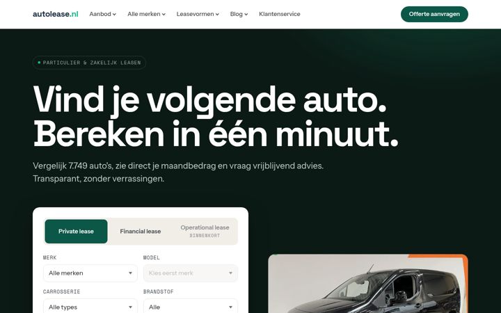 Screenshot of autolease.nl