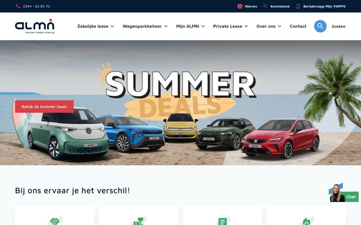 Screenshot of autoleasemiddennederland.nl