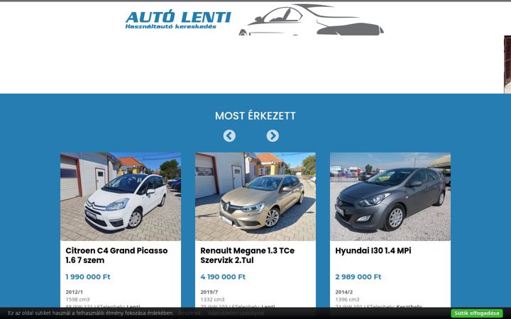 Screenshot of autolenti.hu