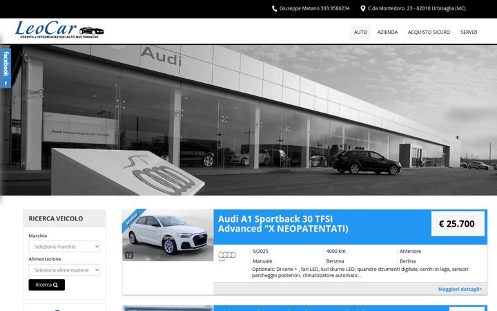 Screenshot of autoleocar.it