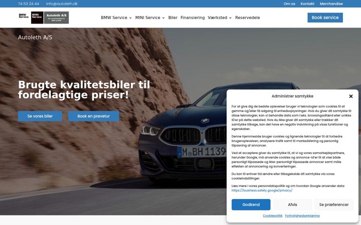 Skærmbillede af autoleth.dk