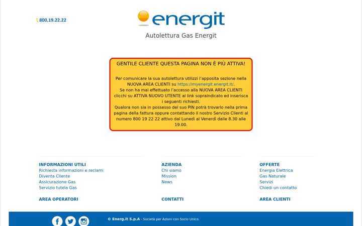 Screenshot of autolettura.it