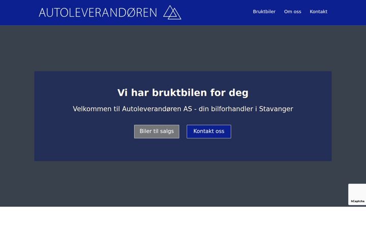 Screenshot stránky autoleverandoren.no