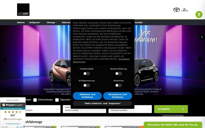 Screenshot of autolevy.de