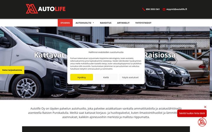 Screenshot von autolife.fi