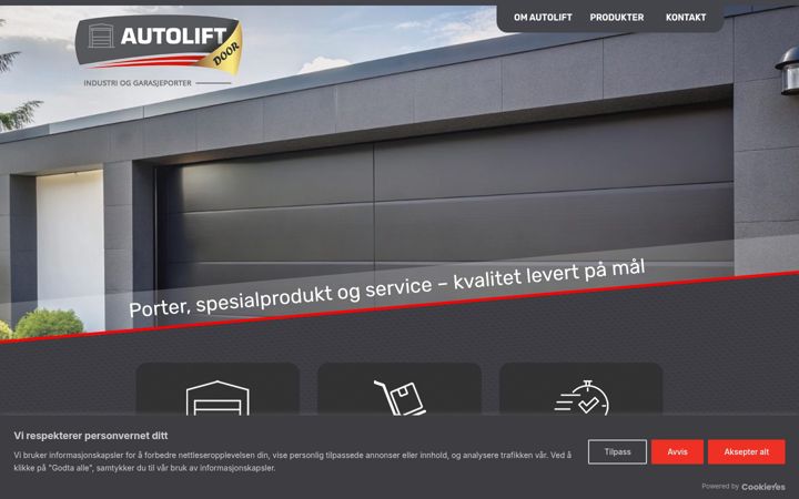 Screenshot of autolift.no