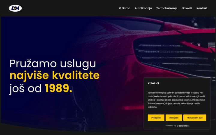 Screenshot of autolimarija-dm.hr