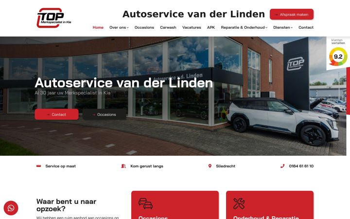 Skjámynd af autolinden.nl