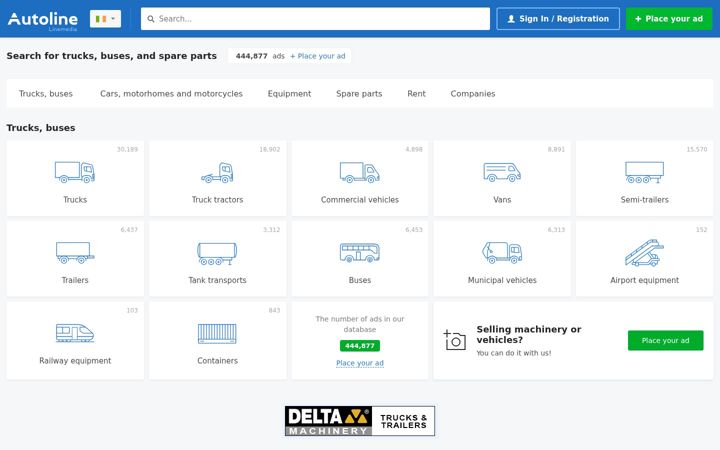 Snimka zaslona za autoline24.ie