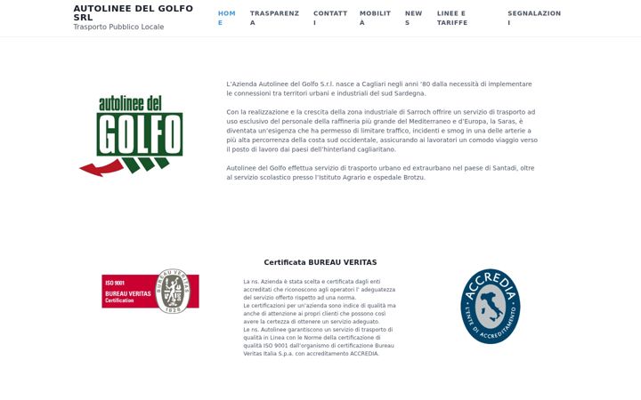 Skærmbillede af autolineedelgolfo.it