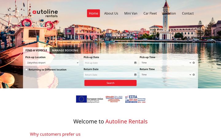 Screenshot of autolinerentals.com