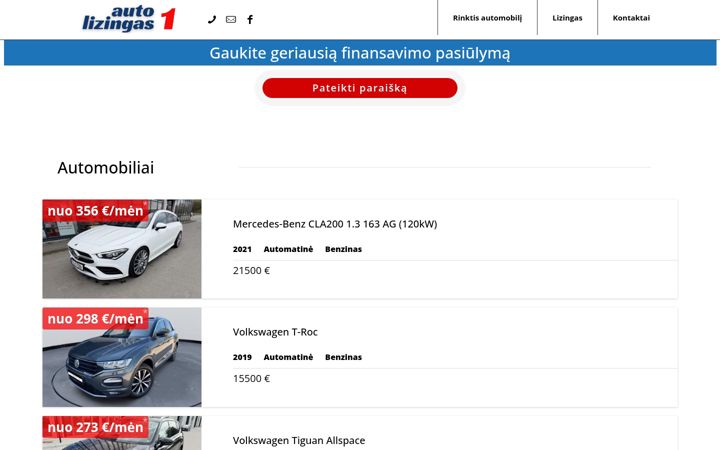 Screenshot of autolizingas1.lt