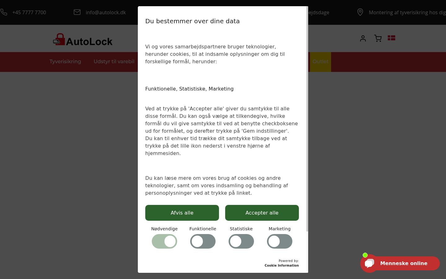 Screenshot des Einwilligungsbanners vor jeglicher Interaktion