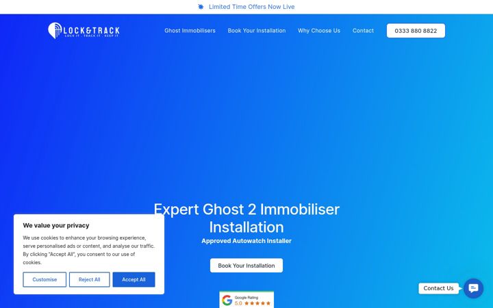 Screenshot of autolockandtrack.co.uk