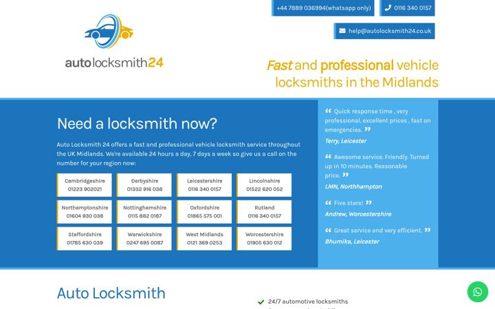 Screenshot of autolocksmith24.co.uk
