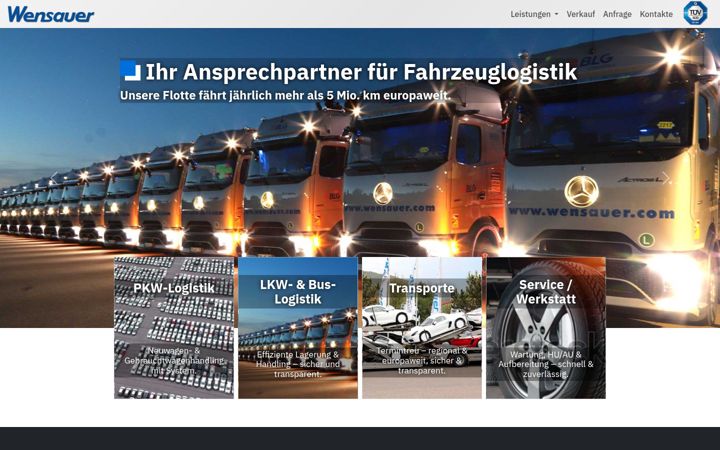 Screenshot of autologistik-wensauer.de