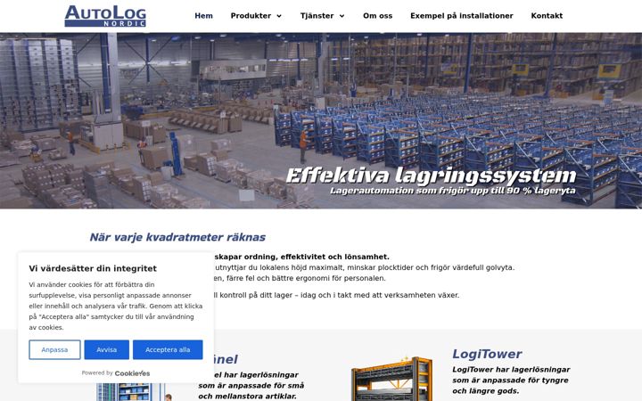 Screenshot of autolognordic.se