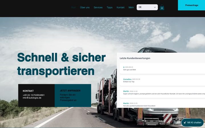 Screenshot van autologra.de